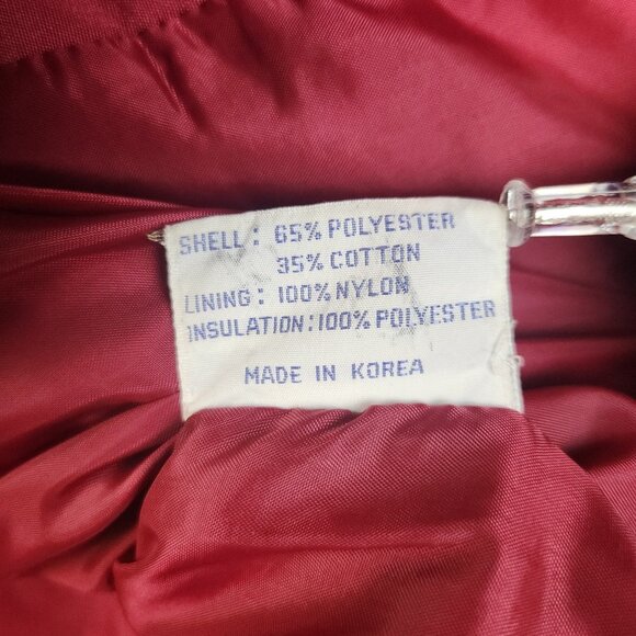 Womens Vintage 80's Extra Large (22.5) Quilted Puffer Parka Coat Full Snap Lined - Picture 10 of 11